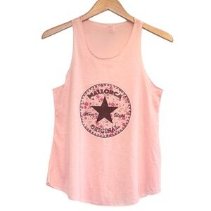 🌈 6/$60 Mallorca Original Tank Top Sheer Pink Size Small Medium